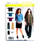 Misses' Knit Skirt Pants Loose Fitting Top Vest Simplicity Sewing Pattern 1071 Misses' Knit Skirt Pants Loose Fitting Top Vest Simplicity Sewing Pattern 1071