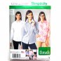 Misses' Shirts Tops Threads Simplicity Sewing Pattern 1279