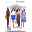 Misses' Dresses Jumpsuits Project Runway Simplicity Sewing Pattern 8214