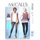 Misses Sleeveless Tops McCalls Sewing Pattern M7389 Misses Sleeveless Tops McCalls Sewing Pattern M7389