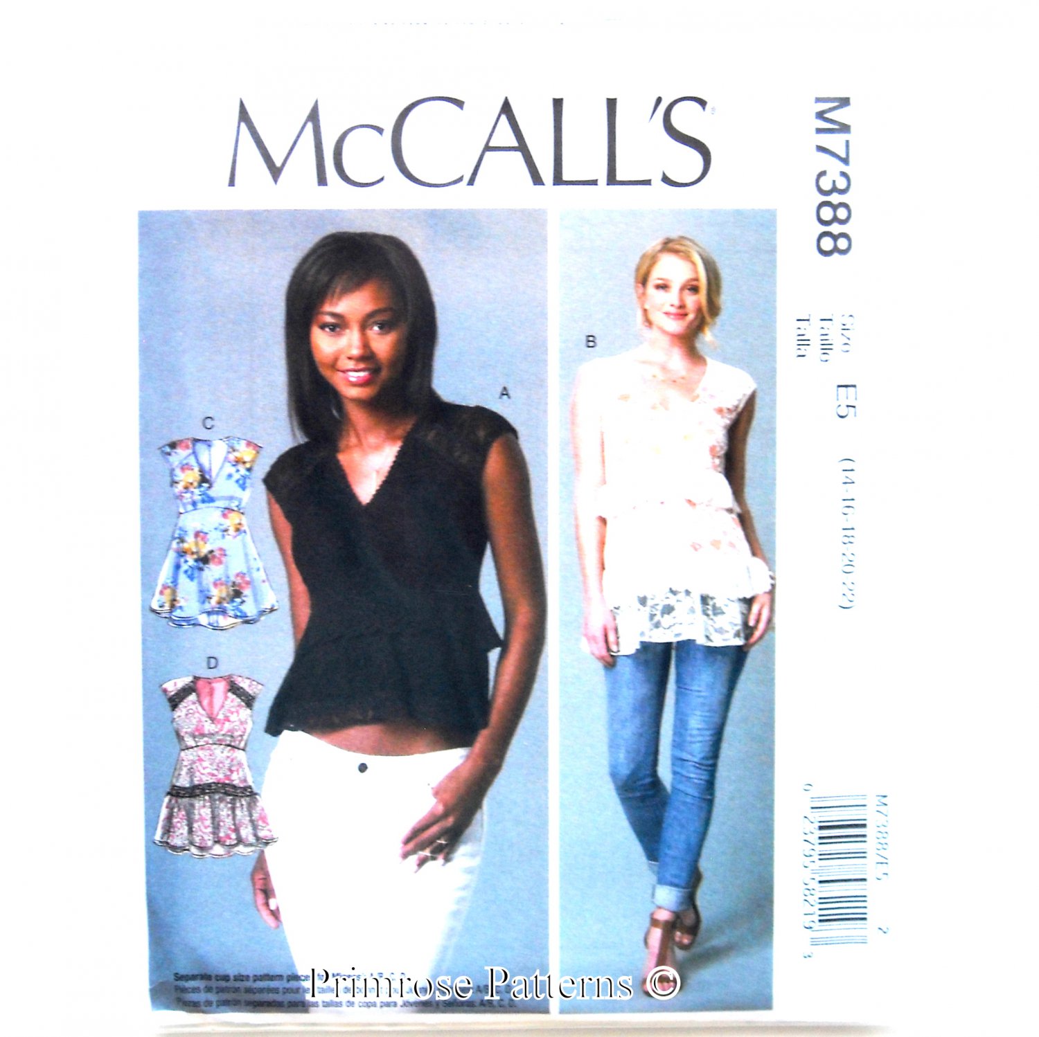 Misses Tops McCall's Sewing Pattern M7388