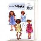 Easy Childrens Girls Top Dress Shorts Pants Size 2 - 5 6 Sew Fast Butterick Sewing Pattern B4176 Easy Childrens Girls Top Dress Shorts Pants Size 2 - 5 6 Sew Fast Butterick Sewing Pattern B4176