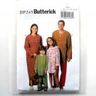 Butterick Pattern BP245 Out of Print Size 3 - 12 Kids Misses Mens Family Sleepwear Nightshirt Pants