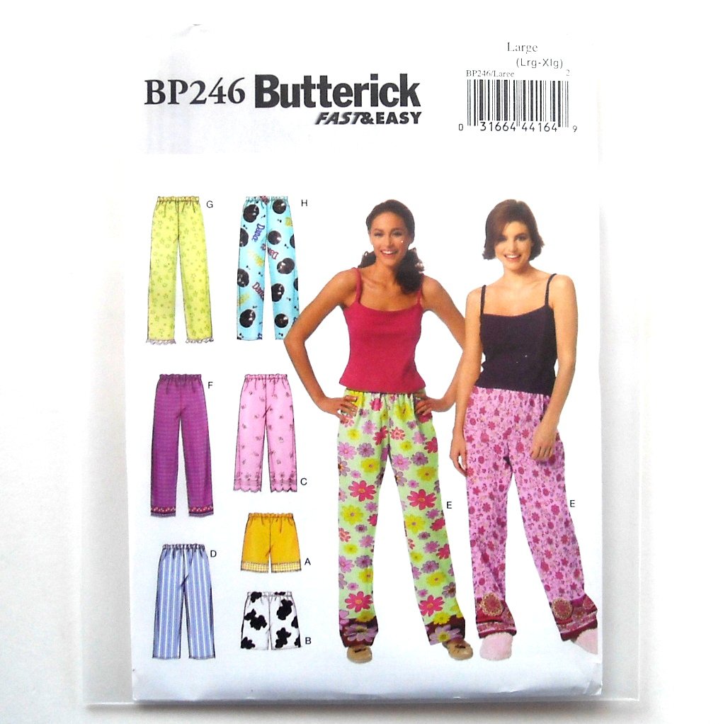 Misses Petite Top Shorts Pants Out of Print Size L - XL Butterick Sewing Pattern BP246