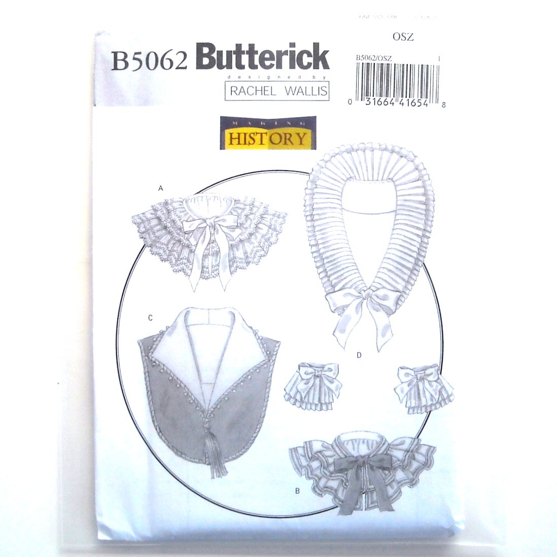 Making History Costume Collars Cuffs Out of Print Butterick Sewing Pattern B5062