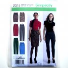 Misses Miss Petite Skirt Pants 14 - 22 In K Designs Simplicity Sewing Pattern 2315