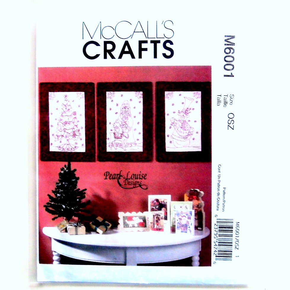 Redwork Mini Quilts Out of Print McCall's Sewing Pattern M6001
