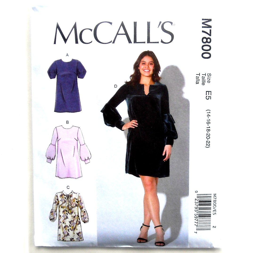 Misses' Dresses 14 16 18 20 22 McCall's Sewing Pattern M7800