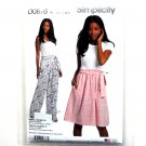 Misses' Pull On Skirt Pants Simplicity Sewing Pattern D0876