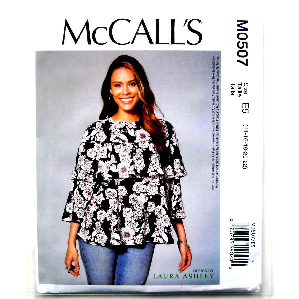 Misses' Women's Pullover Tops Laura Ashley McCall's Sewing Pattern MP507