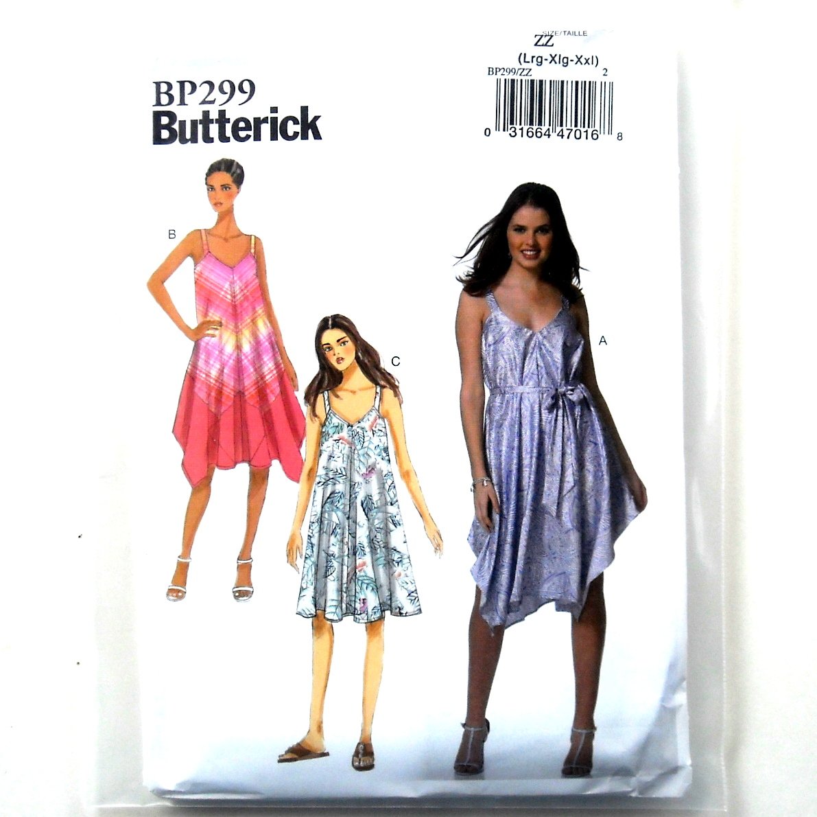 Misses' Women's V Neck Dresses Butterick Sewing Pattern BP299