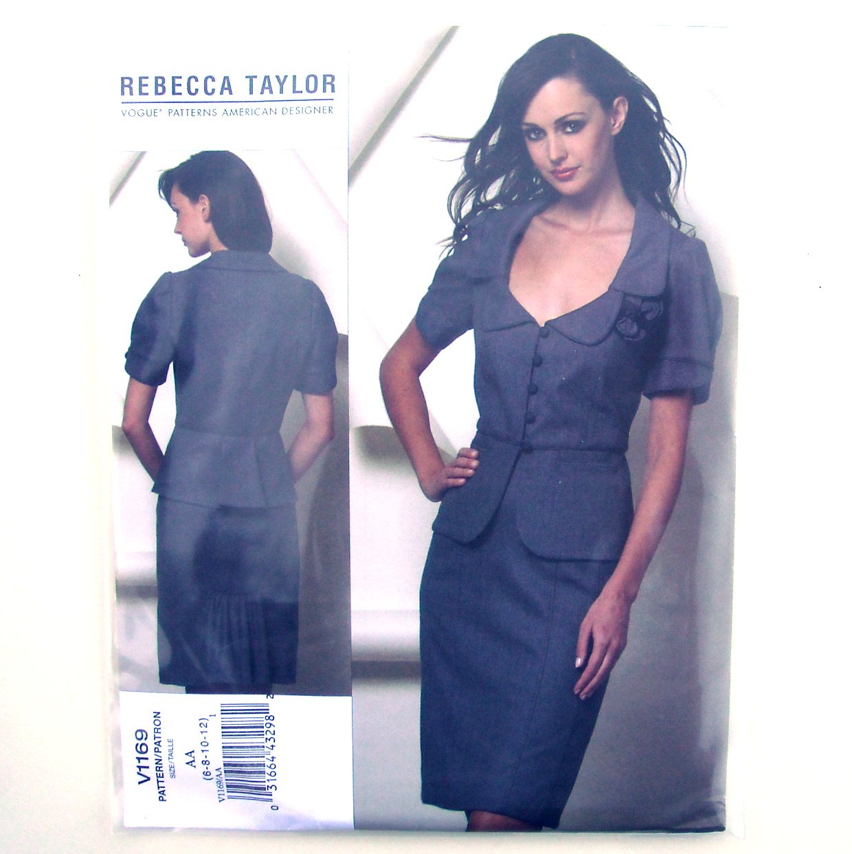 Misses Jacket Skirt Rebecca Taylor Vogue Designer Sewing Pattern V1169