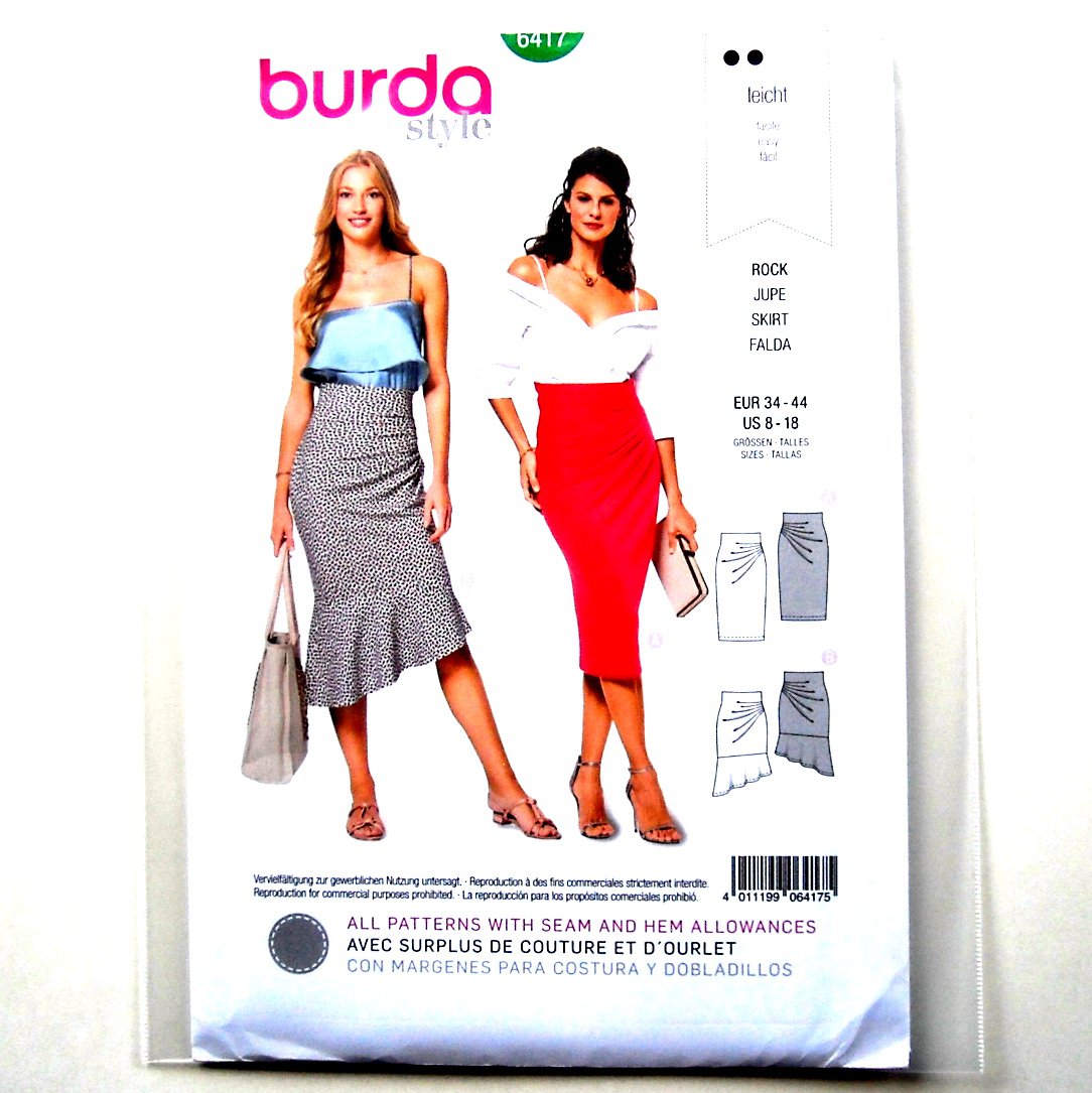 Misses Asymmetric Skirts Burda Style Sewing Pattern 6417