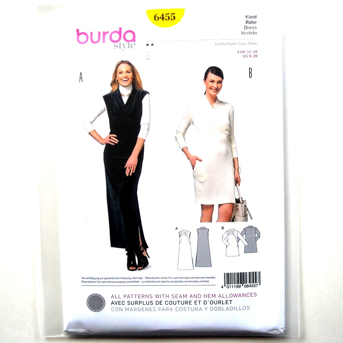 Misses Wrap Dress Burda Style Sewing Pattern 6455