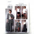 Misses' Women's Poncho Top Shorts Pants Vogue Sewing Pattern VP947