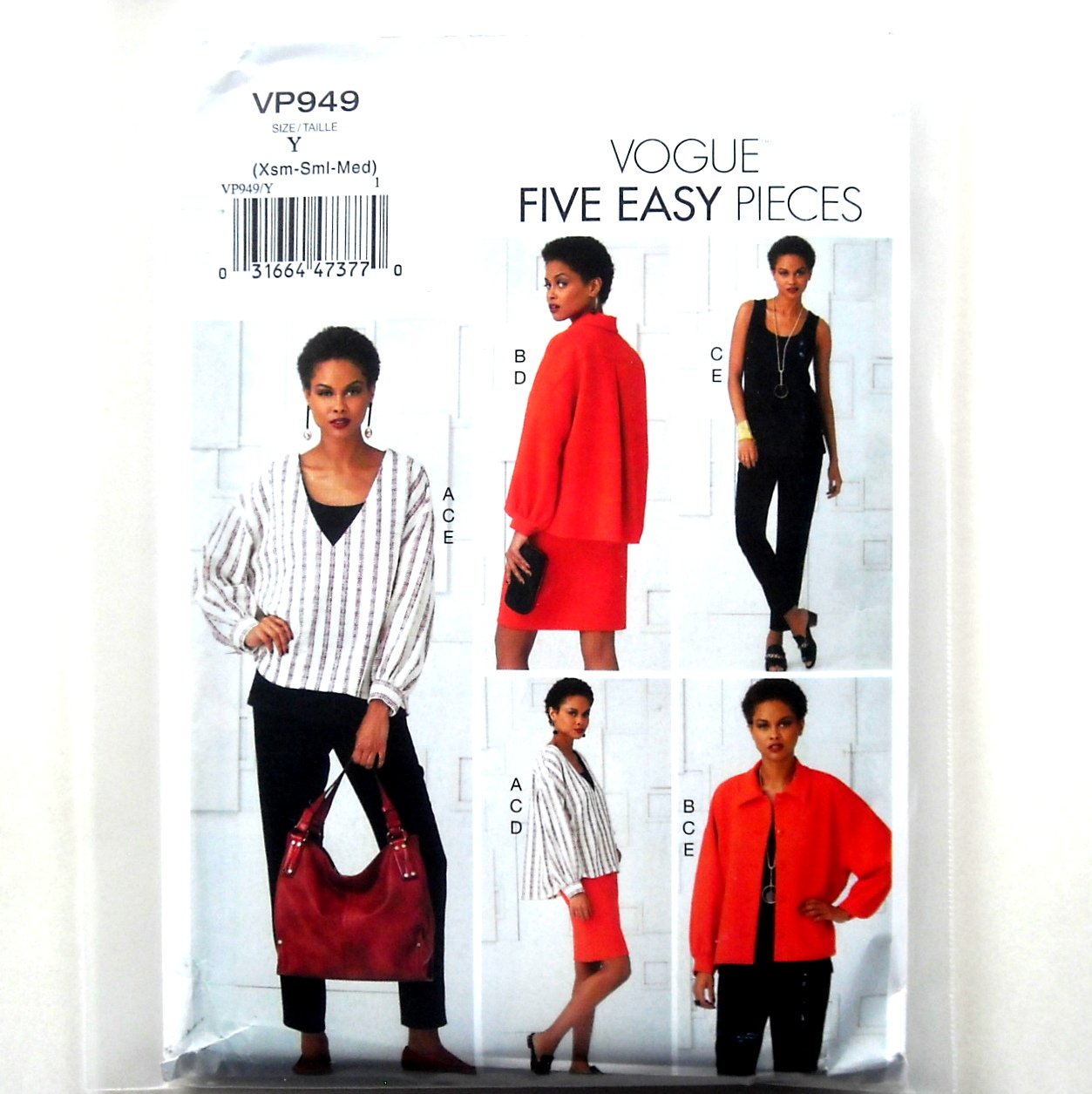 Misses' Top Skirt Pants Vogue Sewing Pattern VP949