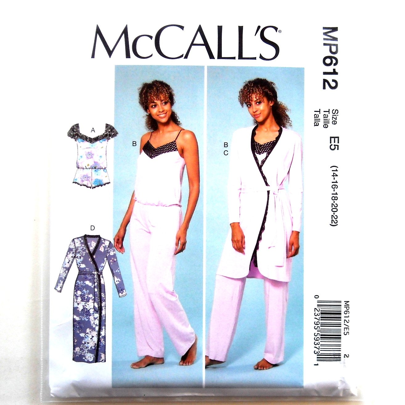 Women's' Romper Jumpsuit Robes McCall's Sewing Pattern MP612