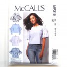 Misses' Semi Fitted Tops McCall's Sewing Pattern MP318