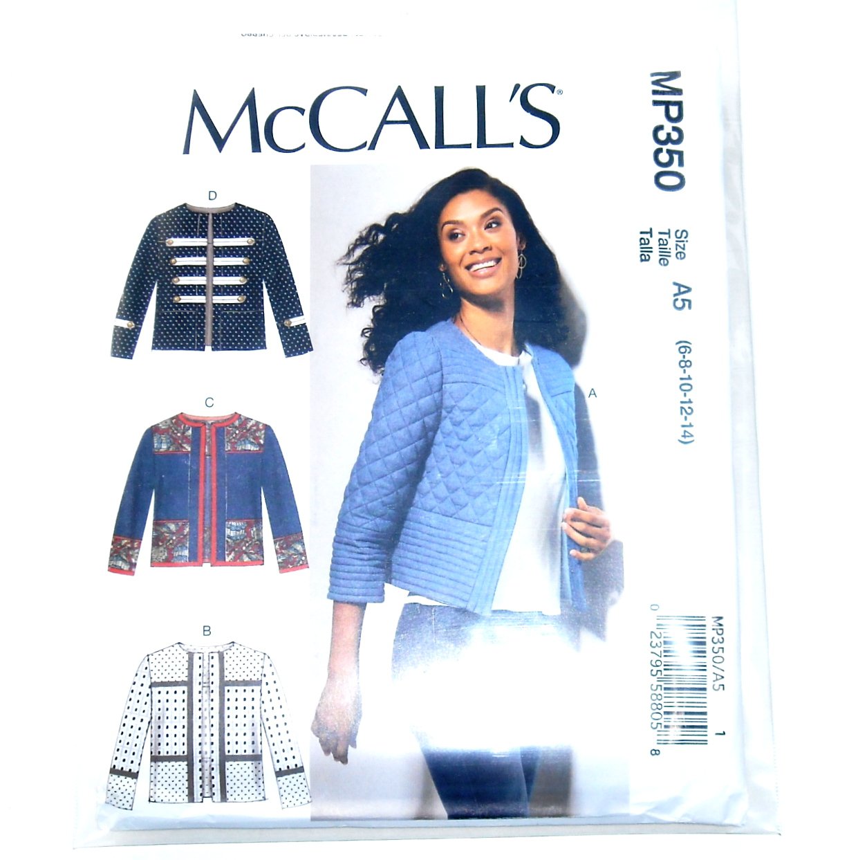 Misses' Open Front Banded Jackets McCall's Sewing Pattern MP350