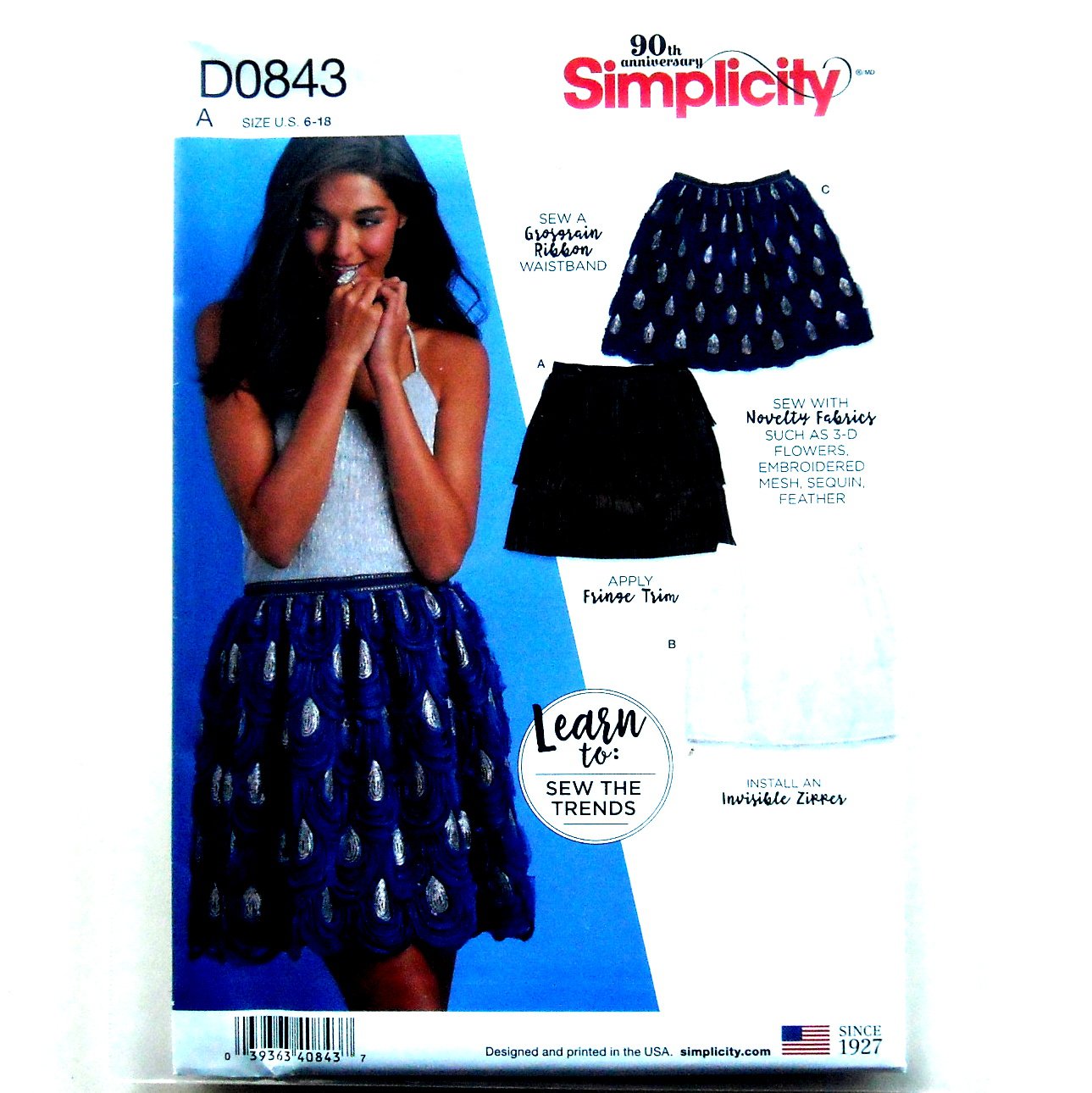 Misses' Novelty Mini Skirts Simplicity Sewing Pattern D0843