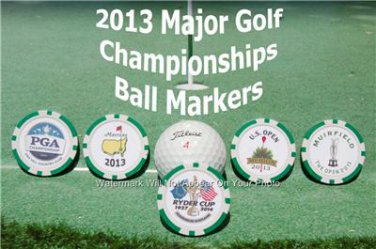 MAJORS PGA OPEN MASTERS RYDER CUP 2013 POKER CHIP GOLF BALL MARKER ACCESSORIES