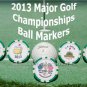 MAJORS PGA OPEN MASTERS RYDER CUP 2013 POKER CHIP GOLF BALL MARKER ACCESSORIES