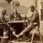VINTAGE CARD CHEATING PHOTO 1902 CARD SHARKS POKER TEXAS HOLD EM POKER CHIPS