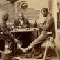 VINTAGE CARD CHEATING PHOTO 1902 CARD SHARKS POKER TEXAS HOLD EM POKER CHIPS