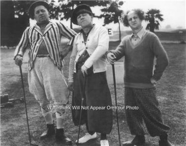 Three Stooges Great Golf Photo  classic funny buddys