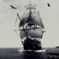 Wooden Pirate Ship Ocean Lighthouse Nostalgic Nautical Wall Art Picture Photo