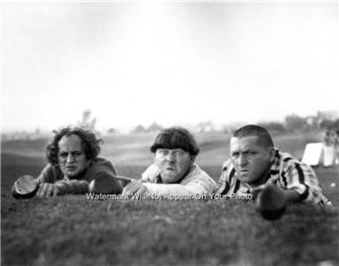 Three Stooges golf photo crazy funny picture lining up