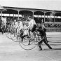 1890 BLACK AND WHITE VINTAGE BICYCLE RACE PHOTO LASTEST INVENTION ATHLETES GAMES