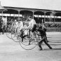 1890 BLACK AND WHITE VINTAGE BICYCLE RACE PHOTO LASTEST INVENTION ATHLETES GAMES