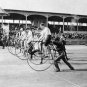 1890 BLACK AND WHITE VINTAGE BICYCLE RACE PHOTO LASTEST INVENTION ATHLETES GAMES