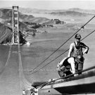 San Francisco Golden Gate Bridge Historical Photo Wall Art Construction Workers