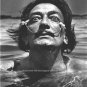 Salvador Dali in the Sea B & W Photo Spanish Artist