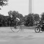 Washington Monument Penny Farthing Velocipede Bicycle Policeman Motorcycle Photo