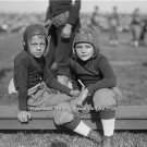 LARGE VINTAGE 1910 YOUTH FOOTBALL PHOTO YOUNG BOYS LEATHER HELMETS OLD SCHOOL