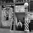 New York1910 Antique Barber Shop Photo Hair Cuts Hot Razor Shave Restaurant Menu