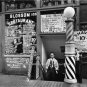 New York1910 Antique Barber Shop Photo Hair Cuts Hot Razor Shave Restaurant Menu