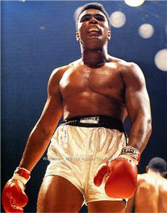 MUHAMMAD ALI CASSIUS CLAY WORLD HEAVYWEIGHT BOXING CHAMPION FIGHTER COLOR PHOTO