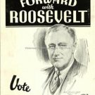 PRESIDENTIAL CAMPAIGN POSTER PHOTO FRANKLIN D ROOSEVELT DEMOCRATIC PEARL HARBOR