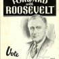 PRESIDENTIAL CAMPAIGN POSTER PHOTO FRANKLIN D ROOSEVELT DEMOCRATIC PEARL HARBOR