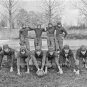 Vintage 1919 Ohio High School Football Players Leather Helmets Sports Bar Photo