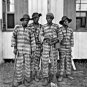 African American Inmates Convicts Prison Jail Chain Road Gang Vintage Photo
