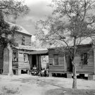 Vintage Early Black Americana African American Young Children Farm House Photo