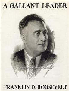 Democratic President Franklin D Roosevelt 1936 Campaign Re-Election ...