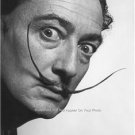 Salvador Dali B & W Close up Photo Spanish Artist
