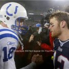 PEYTON MANNING & TOM BRADY NFL FOOTBALL PHOTO
