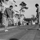 Babe Ruth teaching his daughter how to Golf great photo